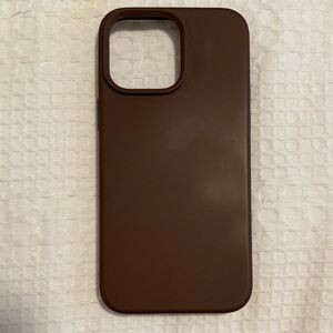 Brown Silicone Phone Case iPhone 14 Pro Max